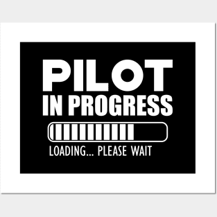 Pilot in progress loading w Posters and Art